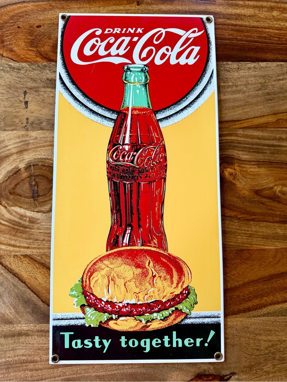 Vintage ‘Tasty Together’ Porcelain Coke Advertising Sign